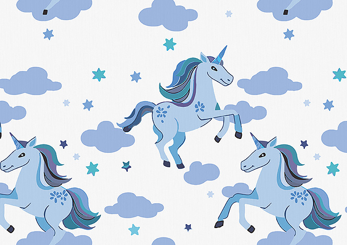 Unicorn Magic, Blue - Roman Blind - Image 7
